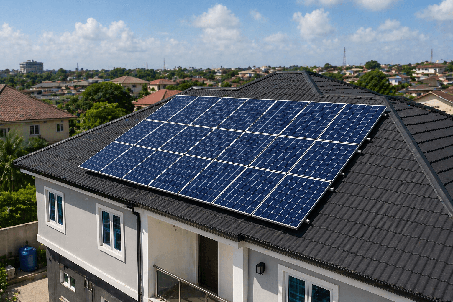 Solar Panel Roof Setup